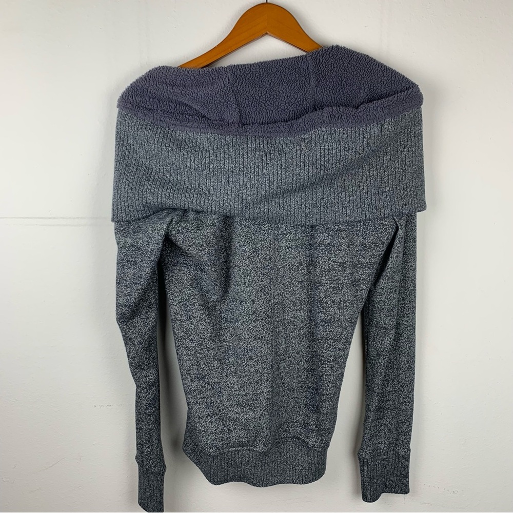 Burton Zip-Up Fleece Hoodie Sweatshirt Gray Medium Jacket Cozy Snowboarding - Picture 2 of 16